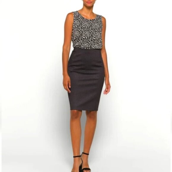 Liverpool Los Angeles Women's Size 8p ark Gray Pencil Skirt - Picture 1 of 5